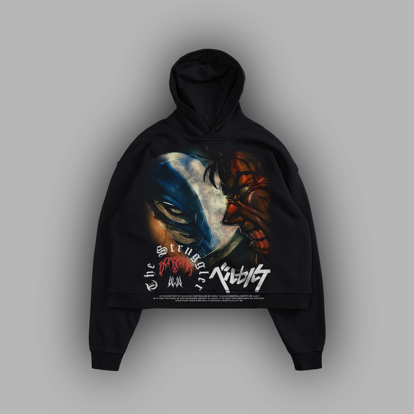 BETRAYAL 'LIMITED' BOX CUT HOODIE IN CHARCOAL