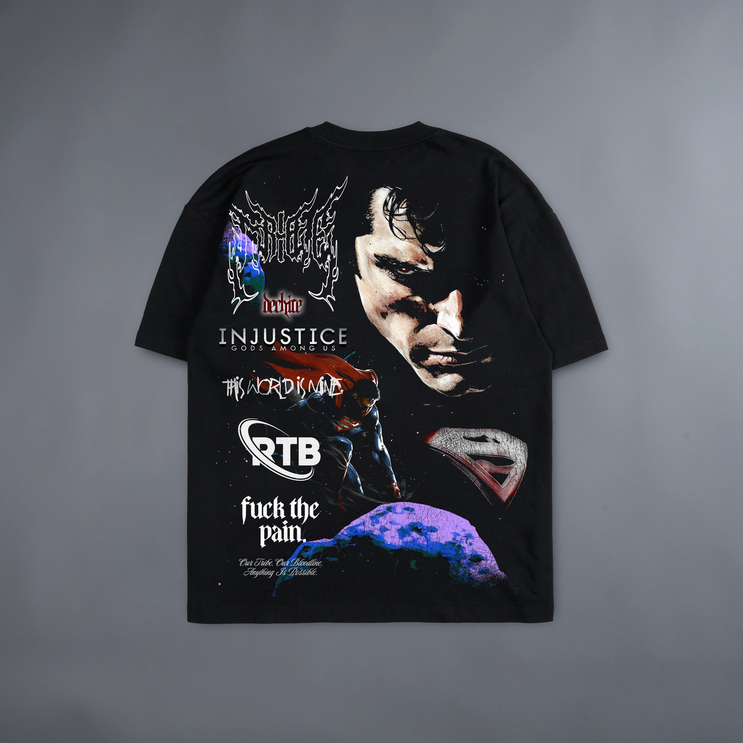 TEK SUPERMAN: INJUSTICE 'LIMITED' 8.5oz LA:MADE WGD TEE IN BLACK