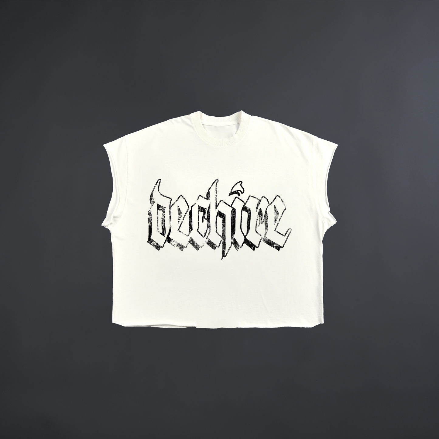 WOOPER 'LIMITED' BOX CUT MUSCLE TANK IN WHITE