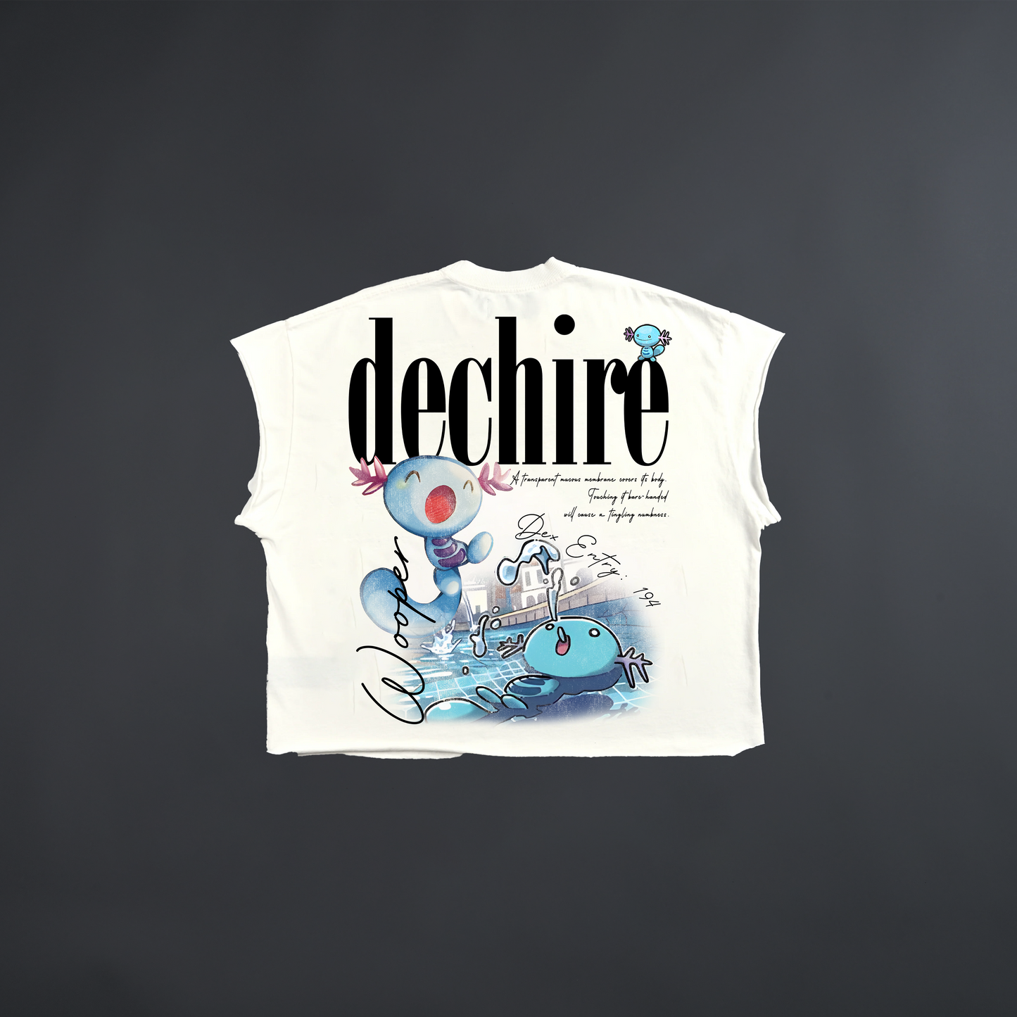 WOOPER 'LIMITED' BOX CUT MUSCLE TANK IN WHITE
