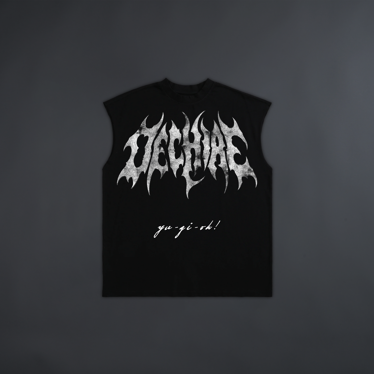 RED EYES DARKNESS METAL DRAGON '1 OF 50' BOX CUT MUSCLE TEE IN BLACK