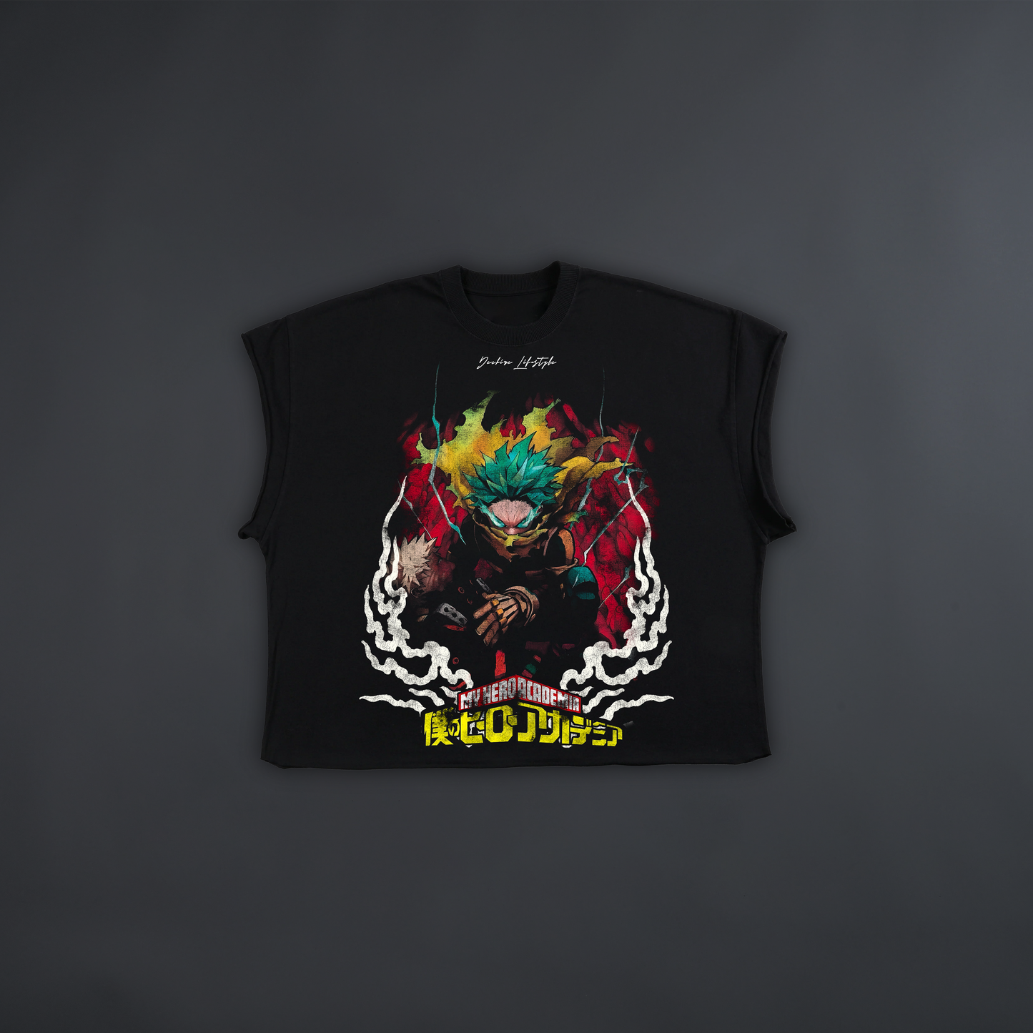 MY HERO ACADEMIA LOOSE MUSCLE TEE IN WHITE