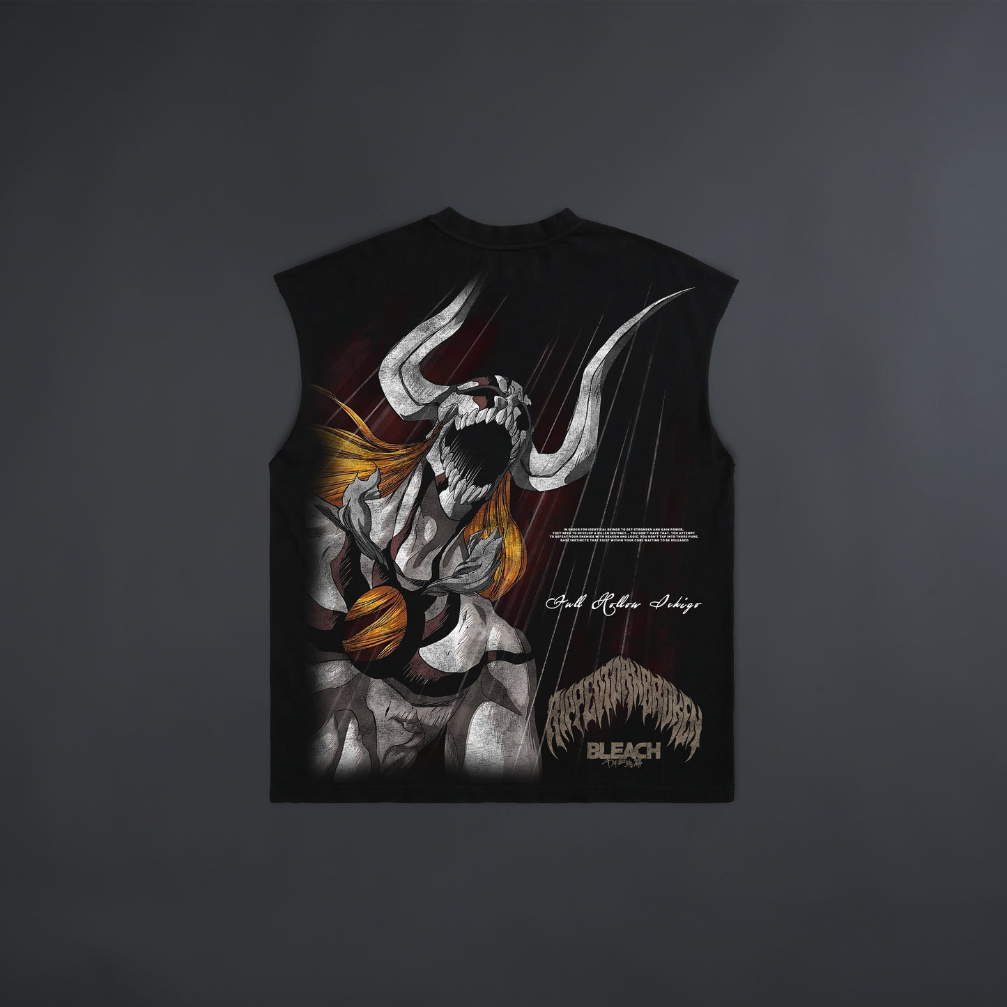 FULL HOLLOW 'LIMITED' CREW NECK MUSCLE TANK IN BLACK