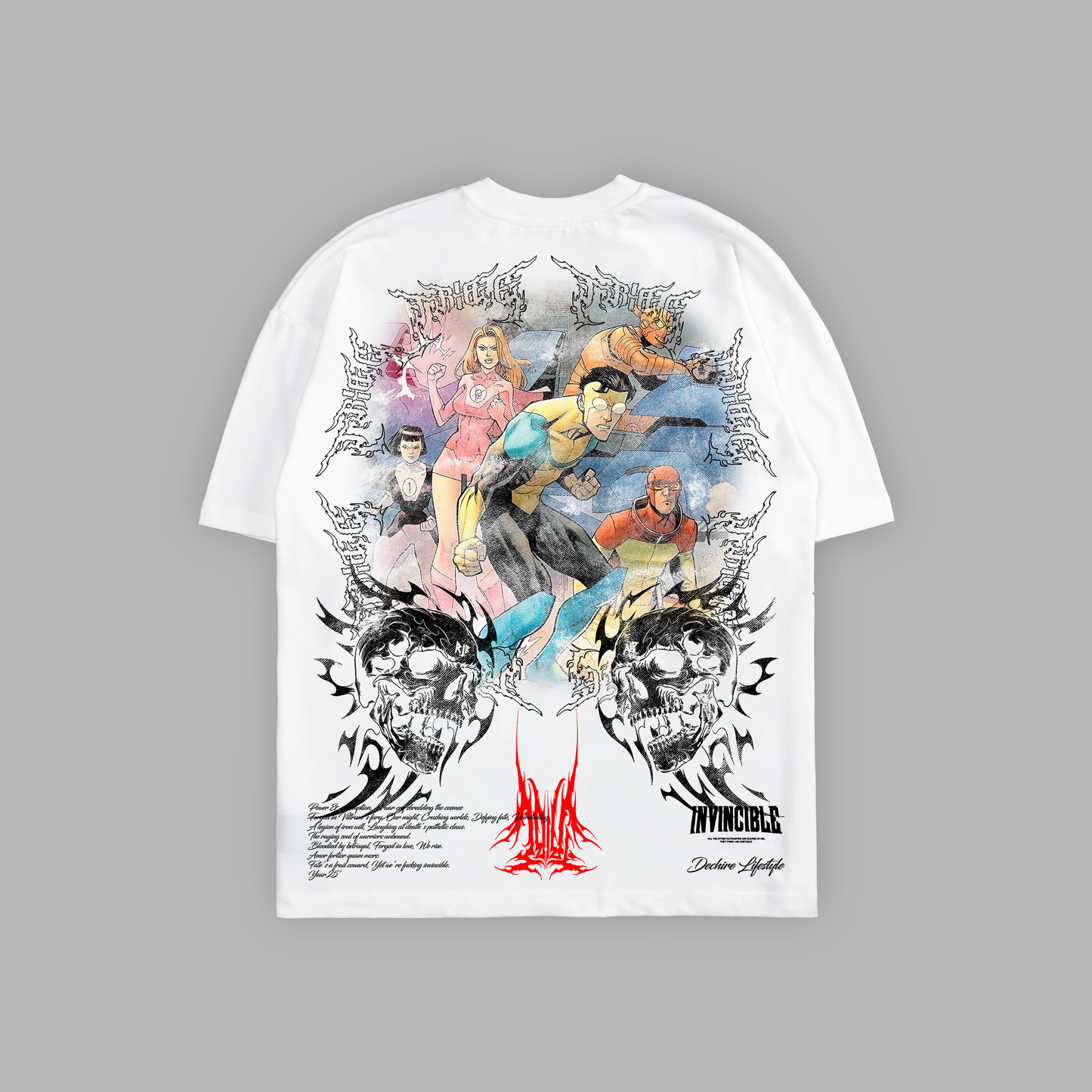 TEEN TEAM 'LIMITED' 6.8oz OVERSIZED TEE IN WHITE