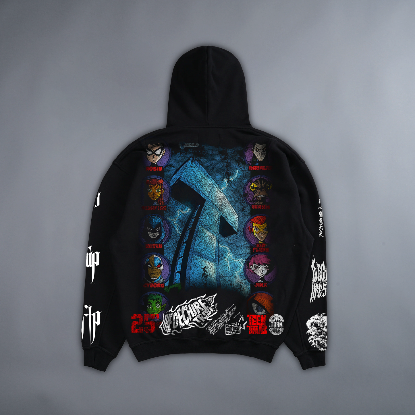 TITANS: THE END '1 OF 25' FRENCH TERRY OVERSIZED LA:MADE HOODIE IN BLACK