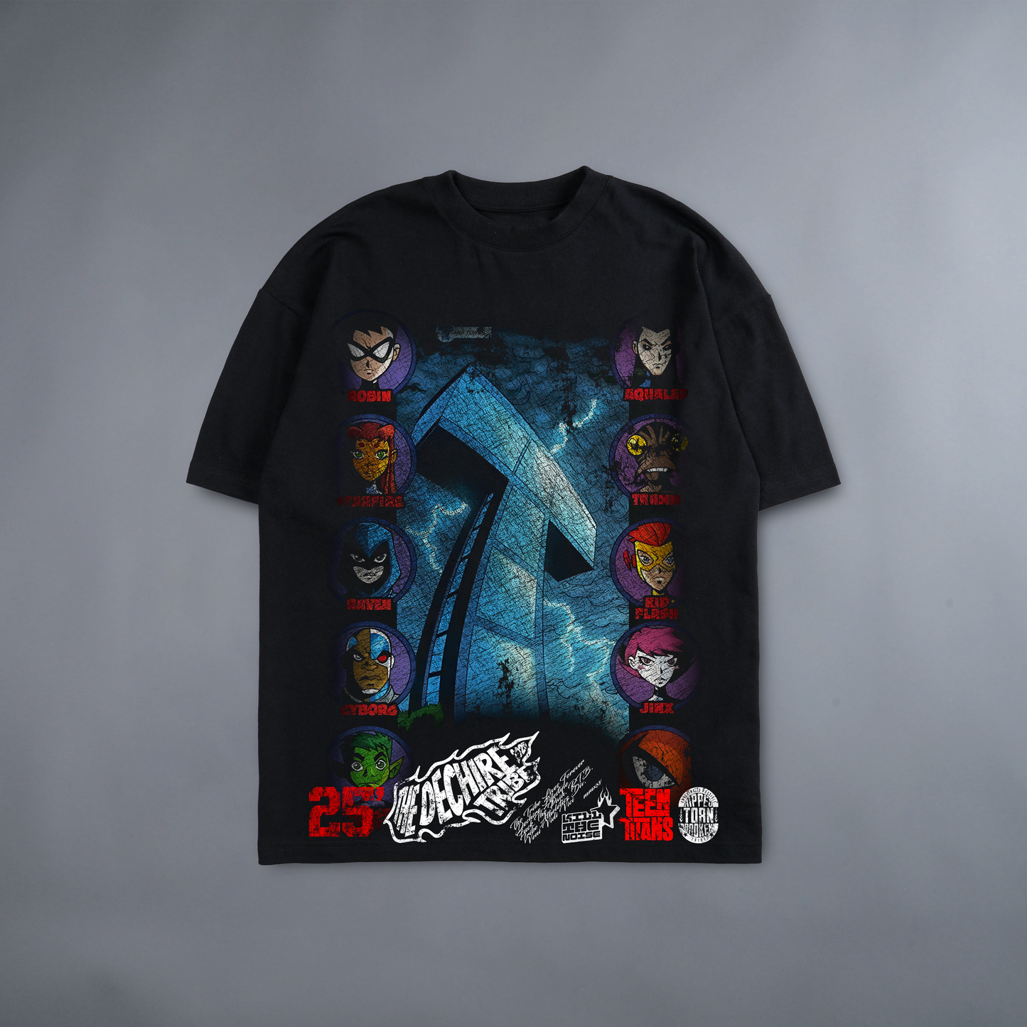 TITANS: THE END 'LIMITED' 240X BOXY OVERSIZED TEE IN BLACK