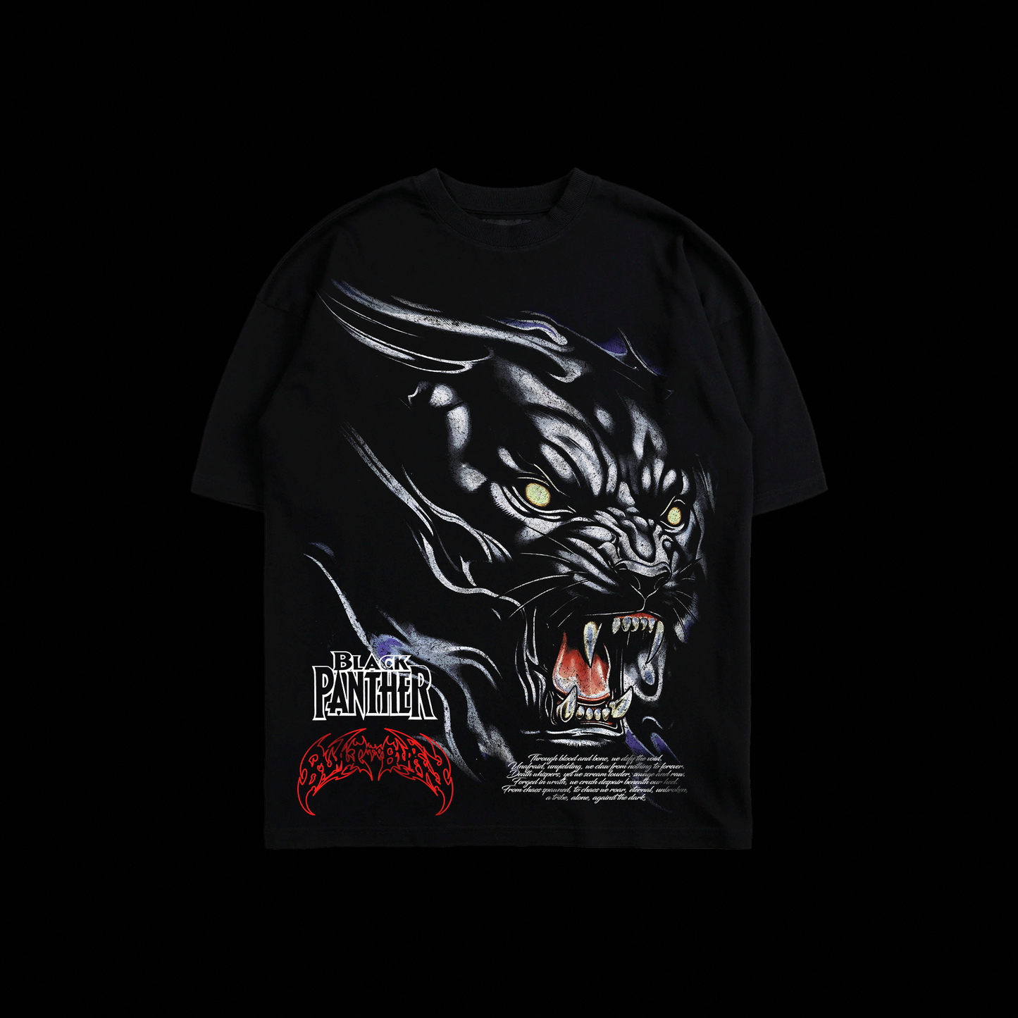 PANTHER'S LEGACY 'LIMITED' OS TEE IN BLACK