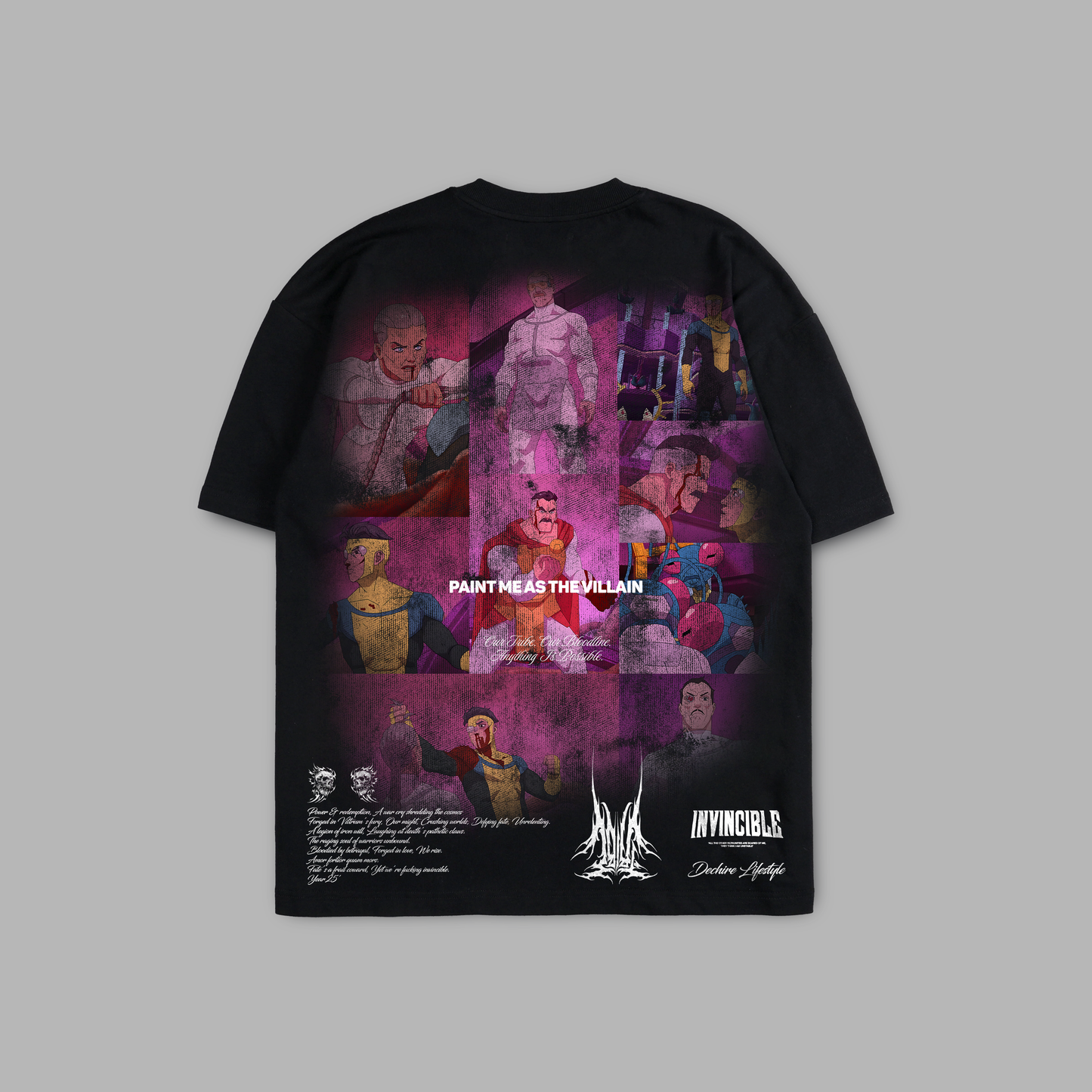 BATTLE OF THRAXA 'LIMITED' 6.8oz OVERSIZED TEE IN BLACK