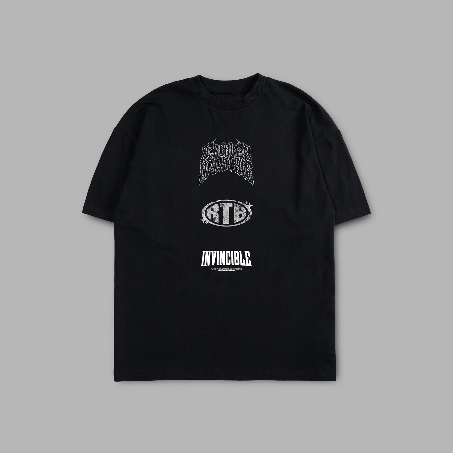 BATTLE OF THRAXA 'LIMITED' 6.8oz OVERSIZED TEE IN BLACK
