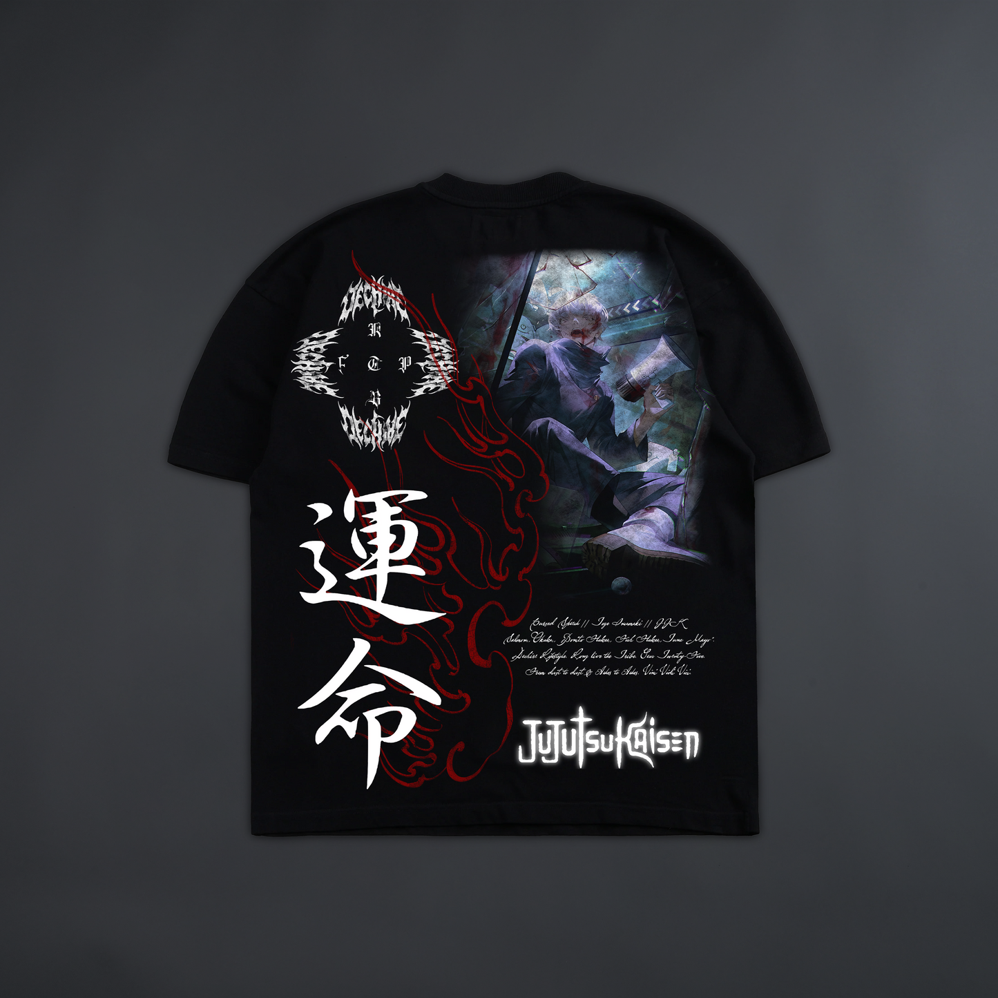 TOGE: CURSED SPEECH 'LIMITED' 6oz OVERSIZED TEE IN BLACK