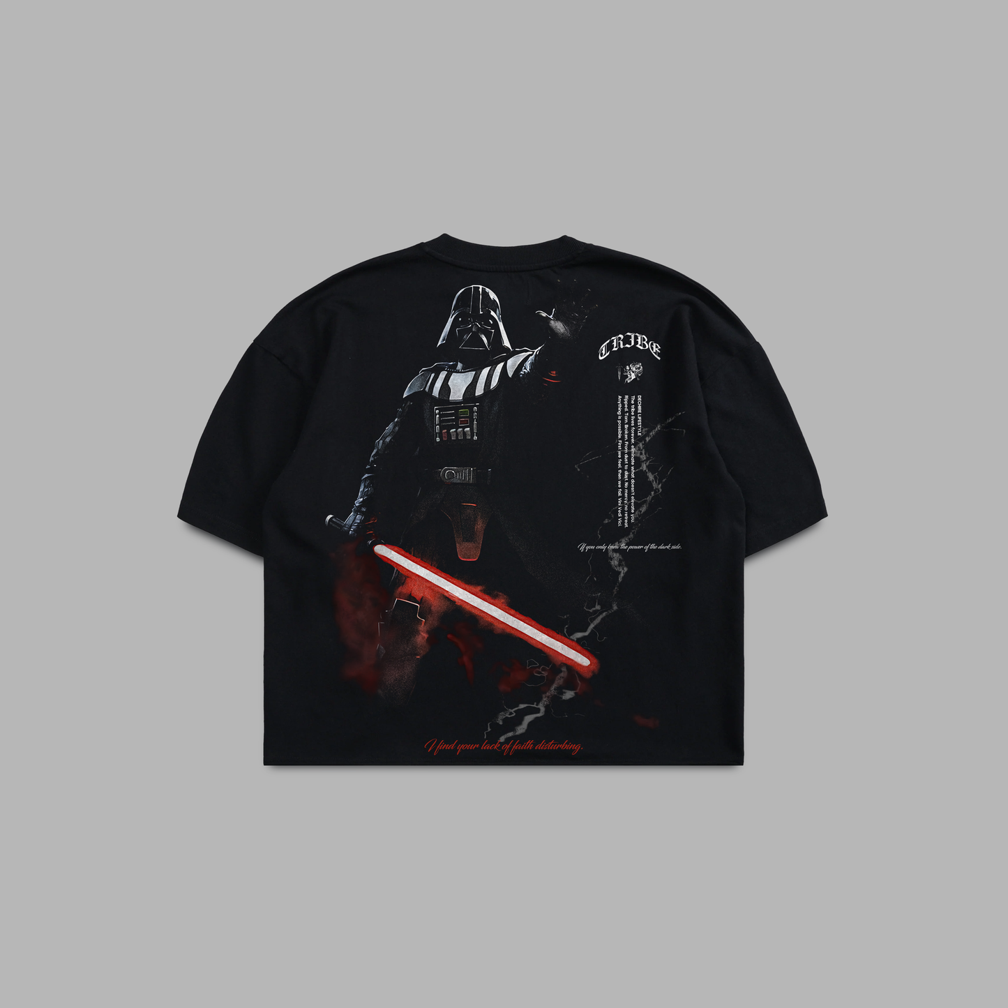 POWER OF THE DARK SIDE '1 0F 100' SS BOXY TEE IN BLACK