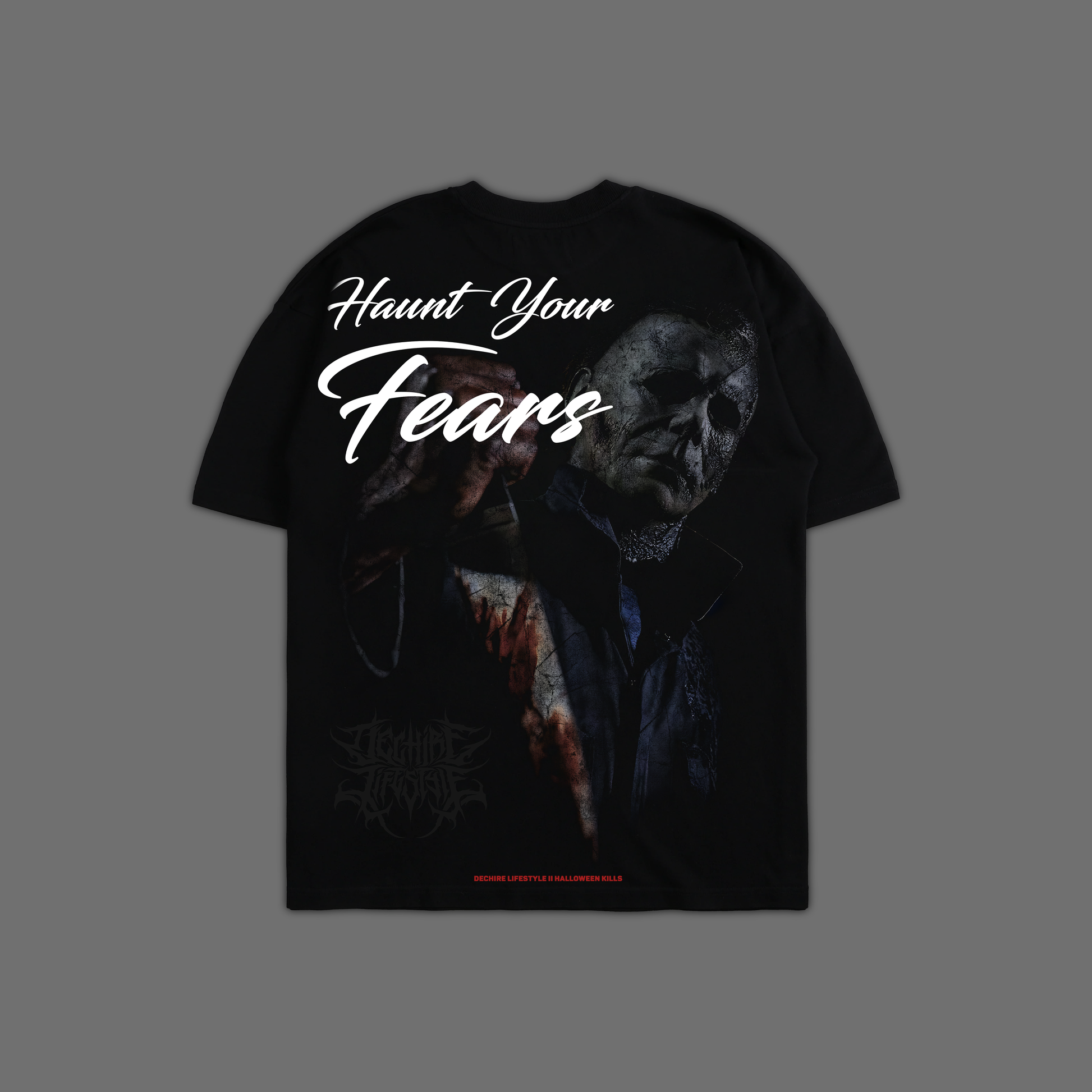 MICHAEL MYERS: HALLOWEEN KILLS '1 OF 200' OVERSIZED TEE IN BLACK