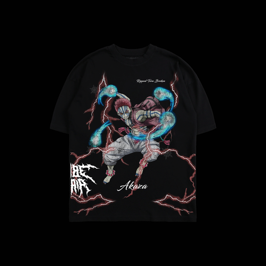 AKAZA | DEMON SLAYER '1 OF 500' OS TEE IN BLACK