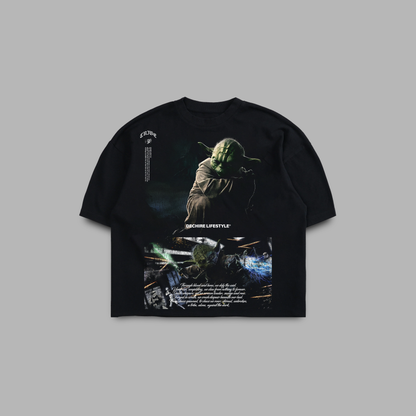 MASTER YODA SS BOXY TEE IN BLACK