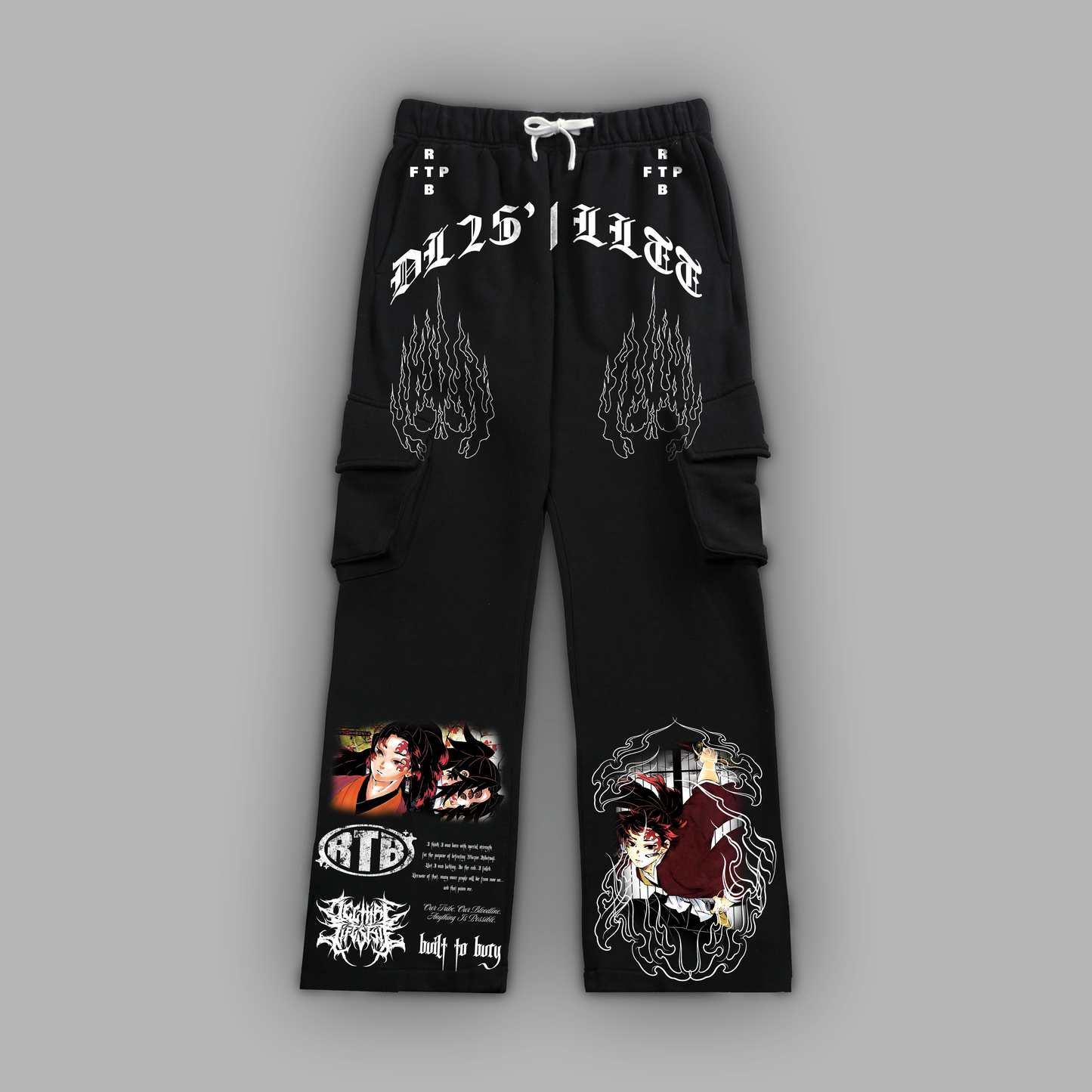 YORIICHI CARGO SWEATS IN SHADOW BLACK
