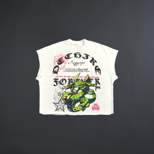 RAYQUAZA 'LIMITED' BOX CUT MUSCLE TANK IN WHITE