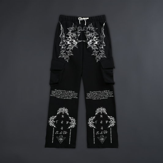 THE MILLENNIUM PUZZLE '1 OF 50' CARGO SWEATS IN BLACK