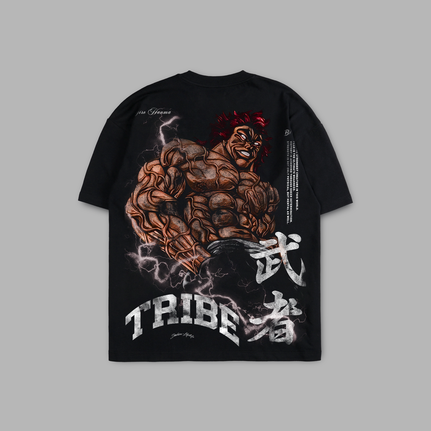 YUJIRO HANMA 'LIMITED' 6oz OVERSIZED TEE IN BLACK