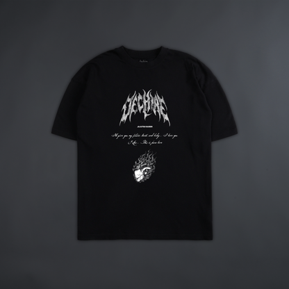 YUTA & RIKA 'LIMITED' 6oz OVERSIZED TEE IN BLACK